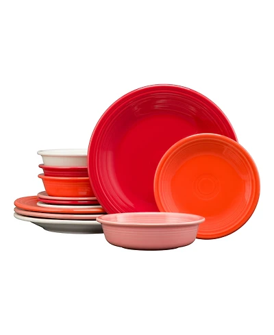 Fiesta Sunset Horizon Classic Rim 12 Pc. Dinnerware Set, Service For 4