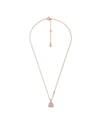 Michael Kors Sterling Silver Pave Heart Pendant Necklace