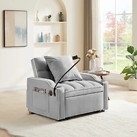 Streamdale 3-in-1 Convertible Sleeper Chair Bed with Usb Charging