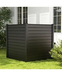 2 Pack 48 Inches L x 49 H Air Conditioner Fences with Sturdy Metal Ground Stakes