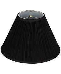 Springcrest Black Mushroom Pleated Large Empire Lamp Shade 7" Top x 17" Bottom x 11" High x 11.5" Slant (Spider) Replacement with