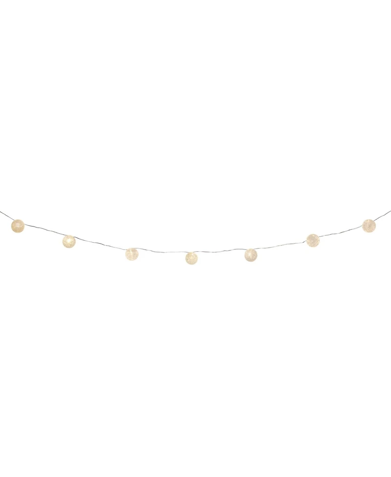 Led Crackle Glass Ball Light String 11'l