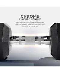 Sunny Health & Fitness Core Fit Hex Style Dumbbells 35-Pound (Single)