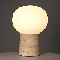 Neptune 12" Led Table Lamp with Natural Stone Base