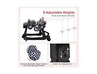 Slickblue Kids 4-in-1 Foldable Activity Push Walker with Adjustable Height