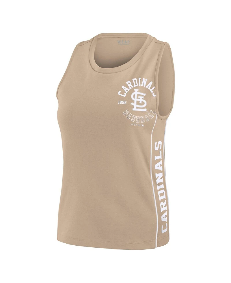Wear by Erin Andrews Women's Tan St. Louis Cardinals Tonal Tank Top