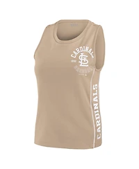 Wear by Erin Andrews Women's Tan St. Louis Cardinals Tonal Tank Top