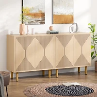 Tribesigns Sideboard Storage Cabinet, Wooden Buffet Cabinet, Sideboard Buffet Cabinet, Floor Cabinet with Doors, Accent Cabinet