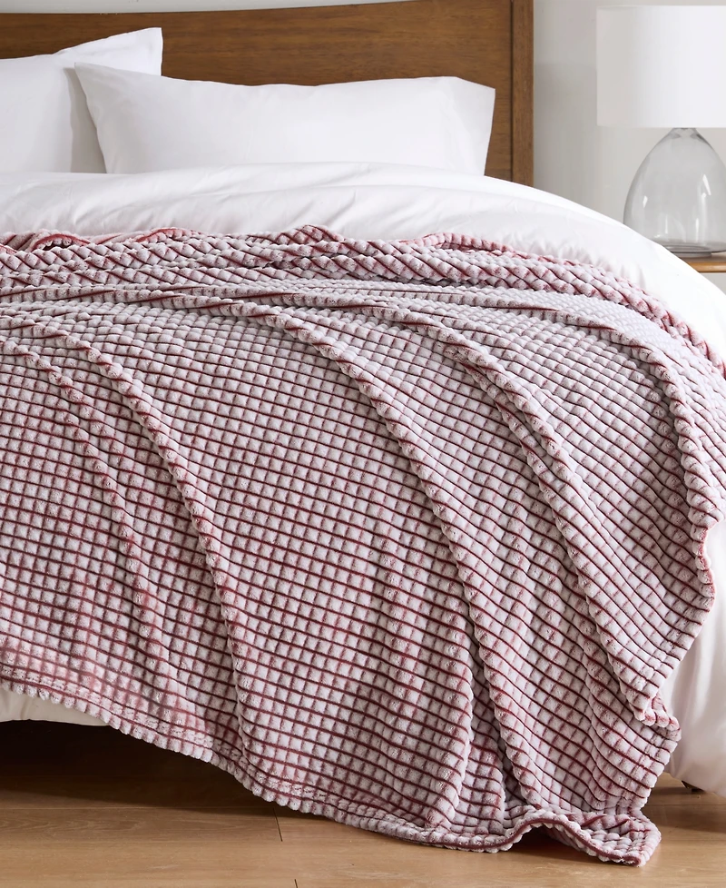 Madison Park Carved Plush Blanket