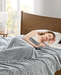 Madison Park Carved Plush Blanket, King