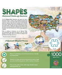 National Parks of America 1000 Piece Shaped Jigsaw Puzzle