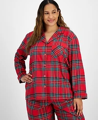 Holiday Lane Plus Brinkley Plaid Notch Collar Matching Family Pajamas Set, Created for Macy's