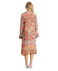 La Moda Clothing Women's Maxi Buttoned Overshirt