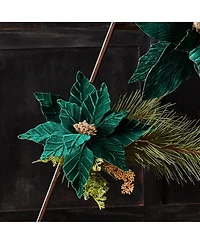 Slickblue Set of 6 Poinsettia Stems – Ideal for Holiday Floral Arrangements and Festive Decor