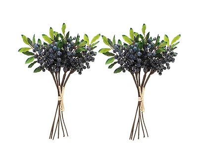 Slickblue Decorative Berry Bundle for Crafts and Seasonal Arrangements (Set of 2