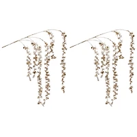 Slickblue Set of 2 Sleigh Bell and Pine Branches – Perfect for Holiday and Winter Decor