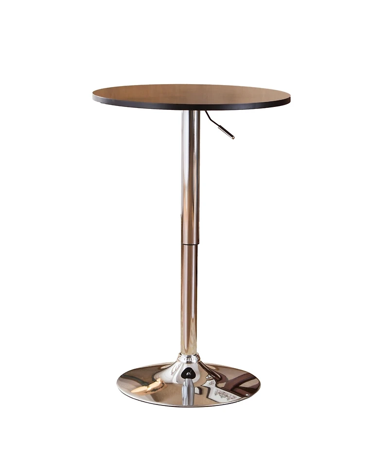 Streamdale Furniture Adjustable Wood and Metal Bar Table in Black