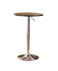 Streamdale Furniture Adjustable Wood and Metal Bar Table in Black