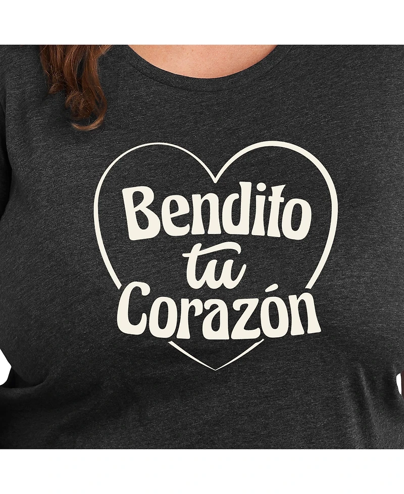 Hybrid Apparel Bendito Tu Corazon Plus Graphic Tee