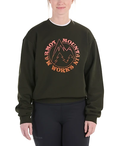 Marmot Women's Retro Mountain Boxy Crewneck Sweatshirt