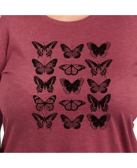 Hybrid Apparel Butterfly Grid Plus Graphic Tee