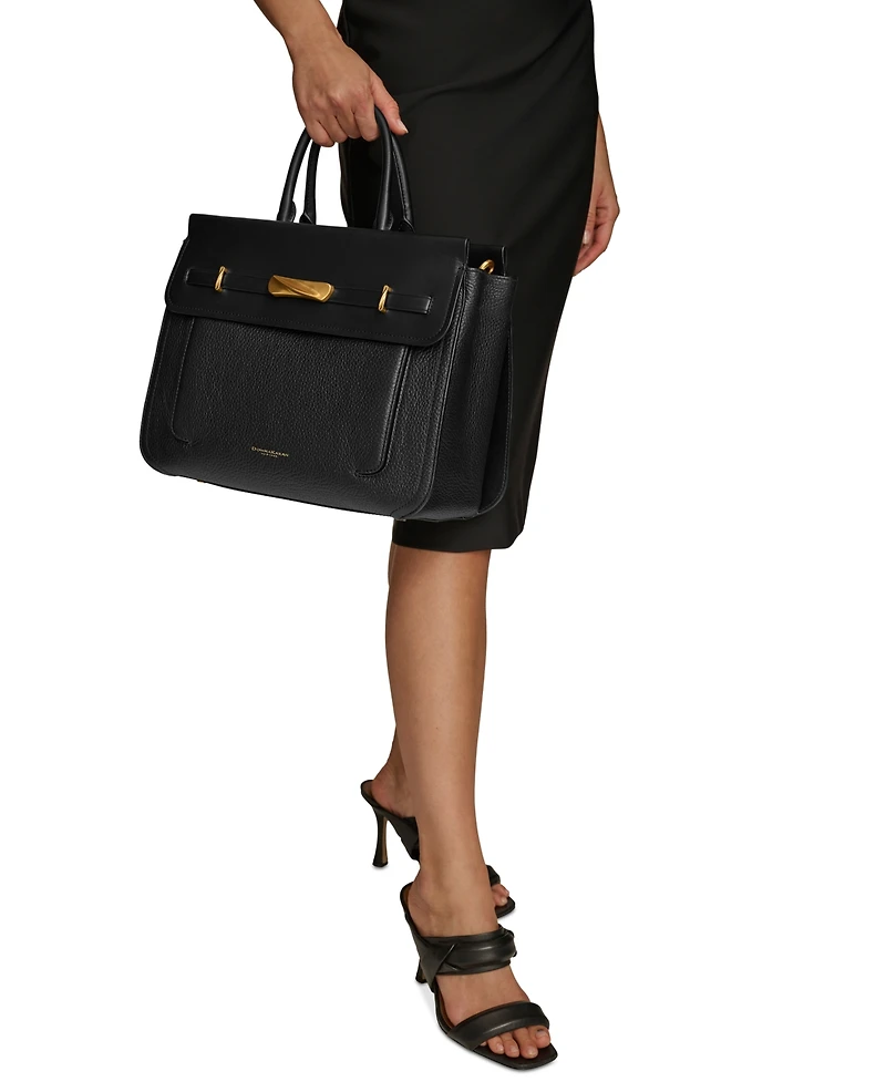 Donna Karan New York Oceanside Top Handle Leather Satchel