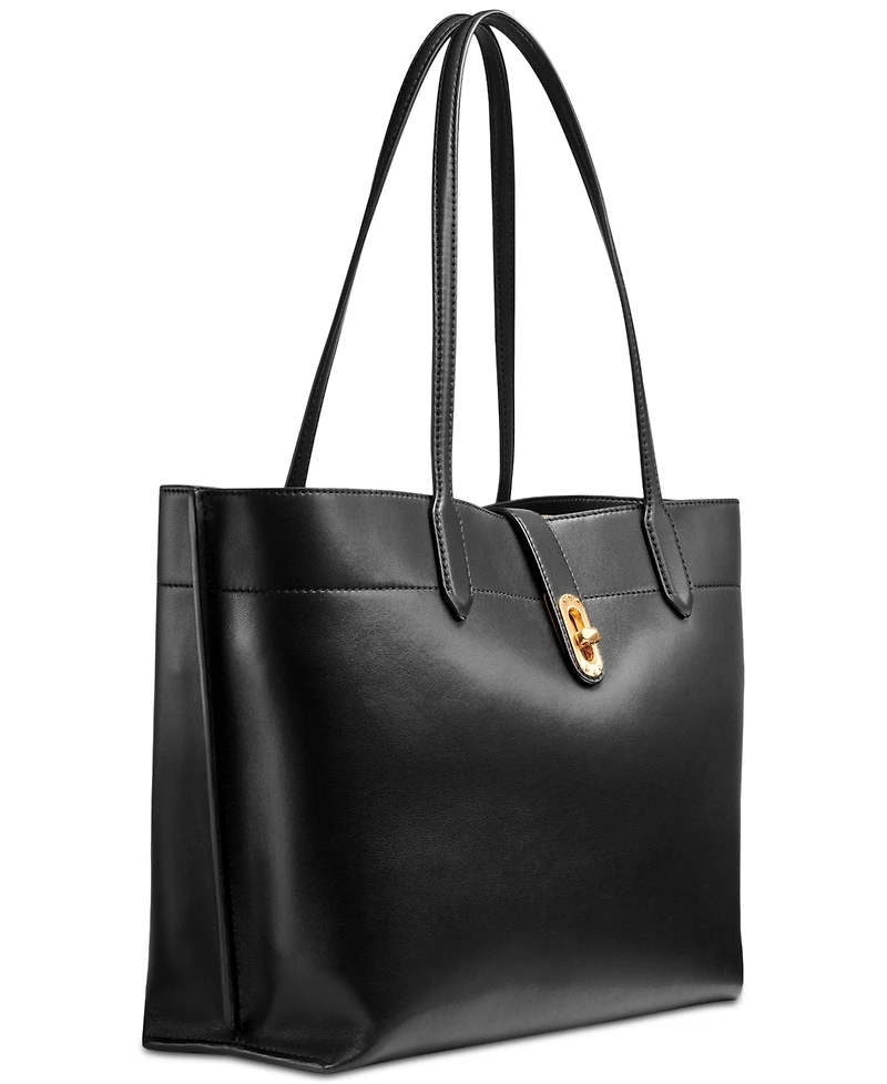 Donna Karan New York Bridgehampton Leather Turnlock Triple Compartment Tote