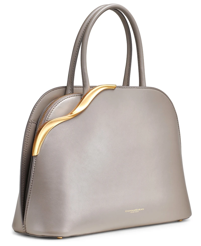 Donna Karan New York Malverne Double Top Handle Leather Satchel