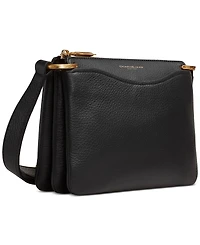 Donna Karan New York Glenwood Zippered Leather Crossbody with Tassel Detail