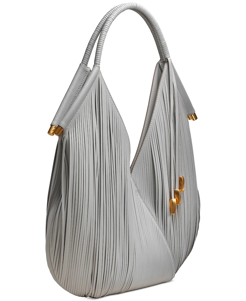 Donna Karan New York Baldwin Large Laser-cut Shoulder with Leather Wrapped Rounded Handle