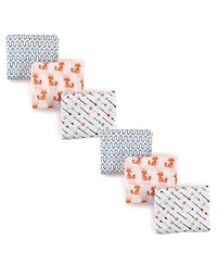 Hudson Baby Infant Boy Cotton Muslin Swaddle Blankets Bundle Set, Moose 6-Piece, 6-Pack