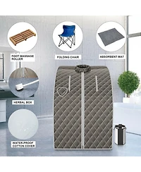 Givimo Portable Personal Steam Sauna Spa with 3L Blast-proof Steamer Chair