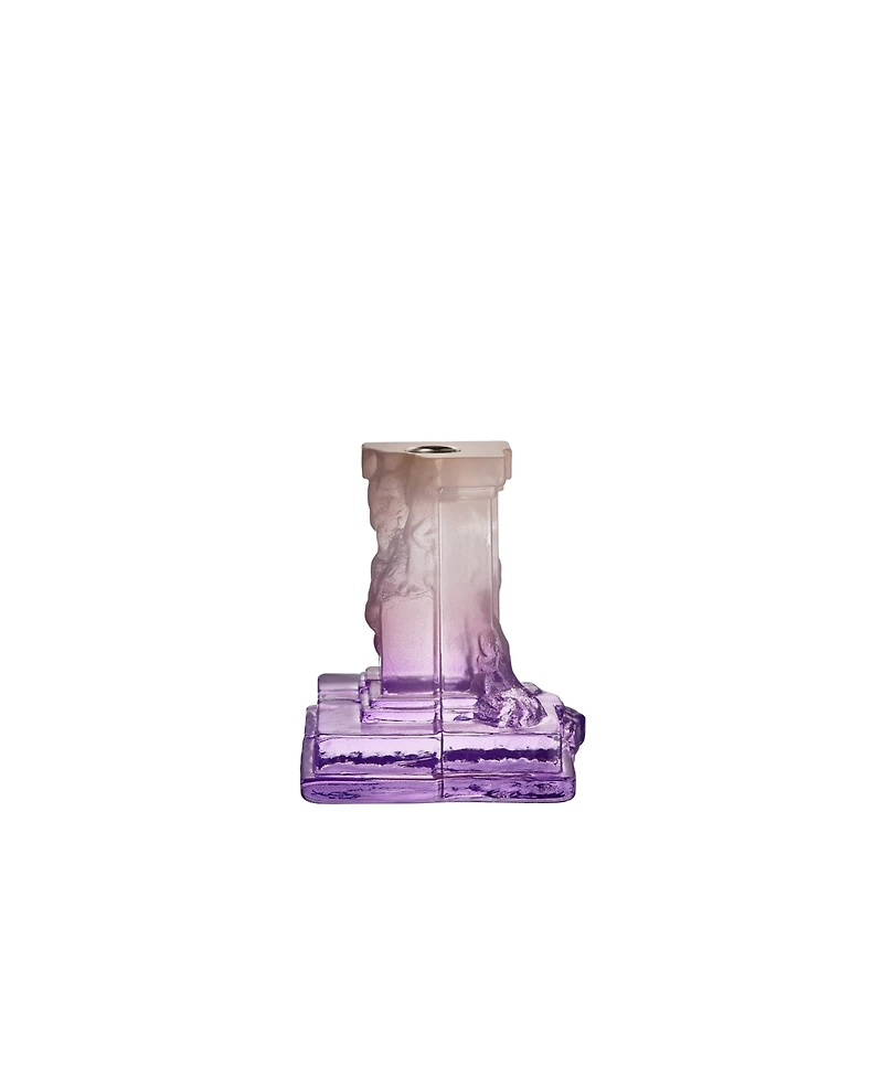 Kosta Boda Rocky Baroque Lilac Candlesticks