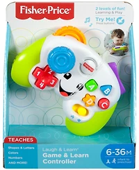 Fisher-Price Laugh Learn Game Learn Controller Musical Baby Toy with Lights, Green