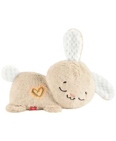 Fisher-Price Soothe Settle Bunny Plush Baby Toy Customizable Sound Machine with Motion