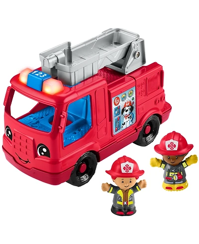Fisher-Price Little People Fire Truck Musical Toddler Toy with Lights Sounds 2 Figures