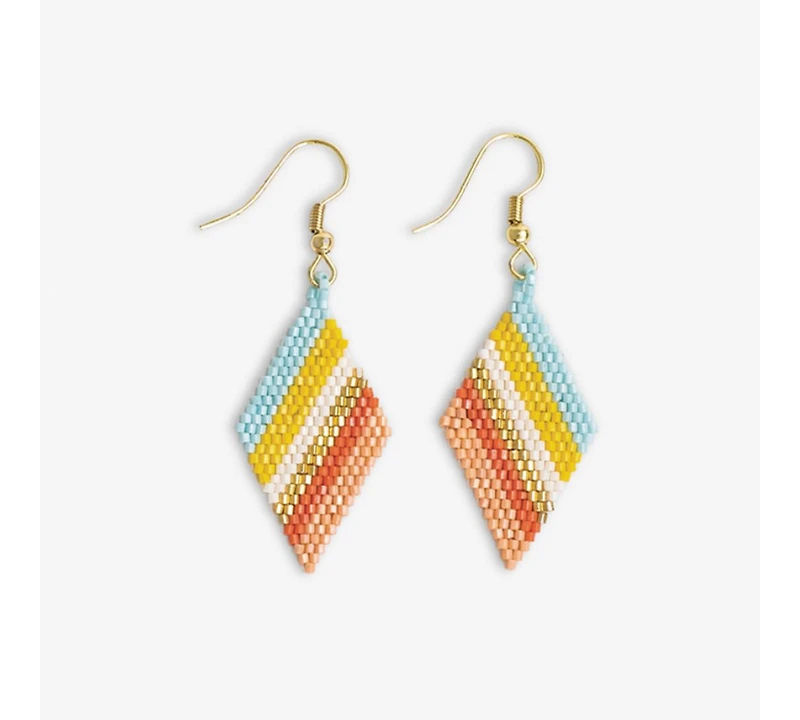 Ink + Alloy Zelda Diamond Shaped Drop Earrings
