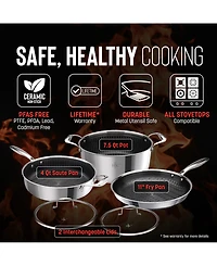 Hell's Kitchen Ceramic Hybrid 5-Pc. Nonstick Cookware Set