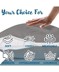 Guardmax Queen Size Waterproof Pillow Protector with Zipper (4 Pack)