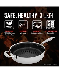 Hell's Kitchen Ceramic Hybrid 4-Qt Saute Pan & Lid
