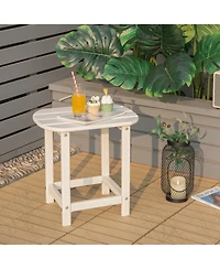 Skonyon 18 Inch Weather Resistant Side Table for Garden Yard Patio