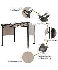 Vebreda 10 x 10 Feet Metal Frame Patio Furniture Shelter