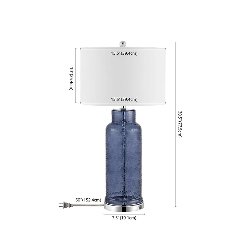 Safavieh Bottle Table Lamp Set Of 2 W/ Usb Port