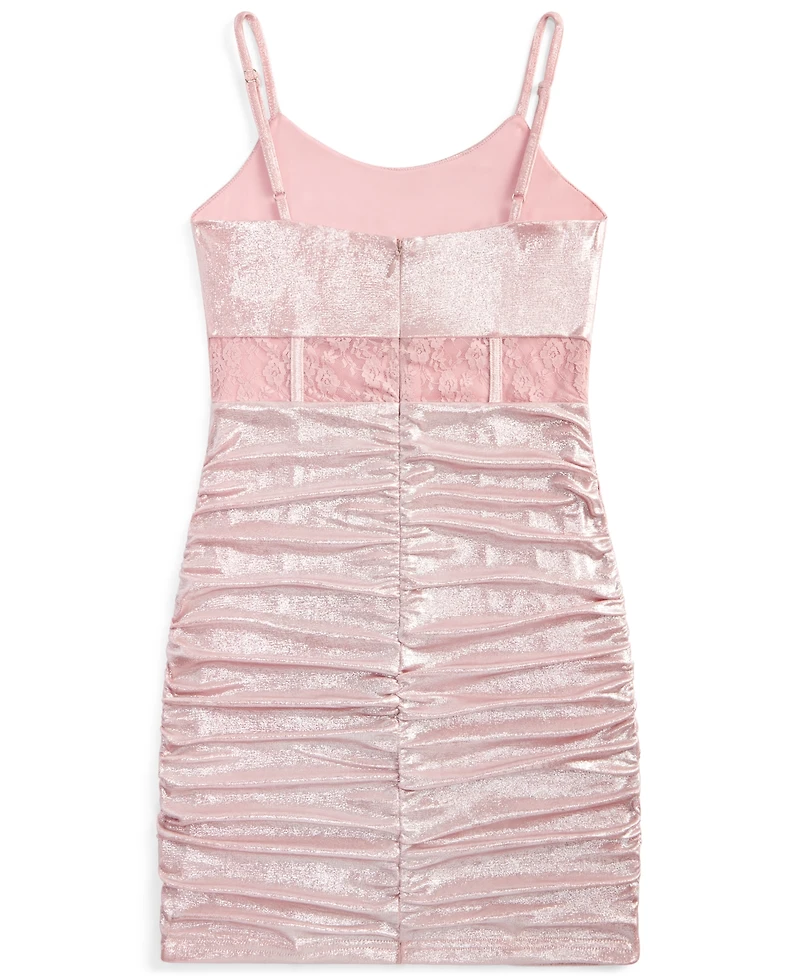 With Jules Big Girls Sleeveless Lace-Insert Dress