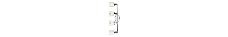 Jonathan Y Beverly 31.75" 4-Light Iron/Seeded Glass Classic Cottage Led Vanity Light, Chrome