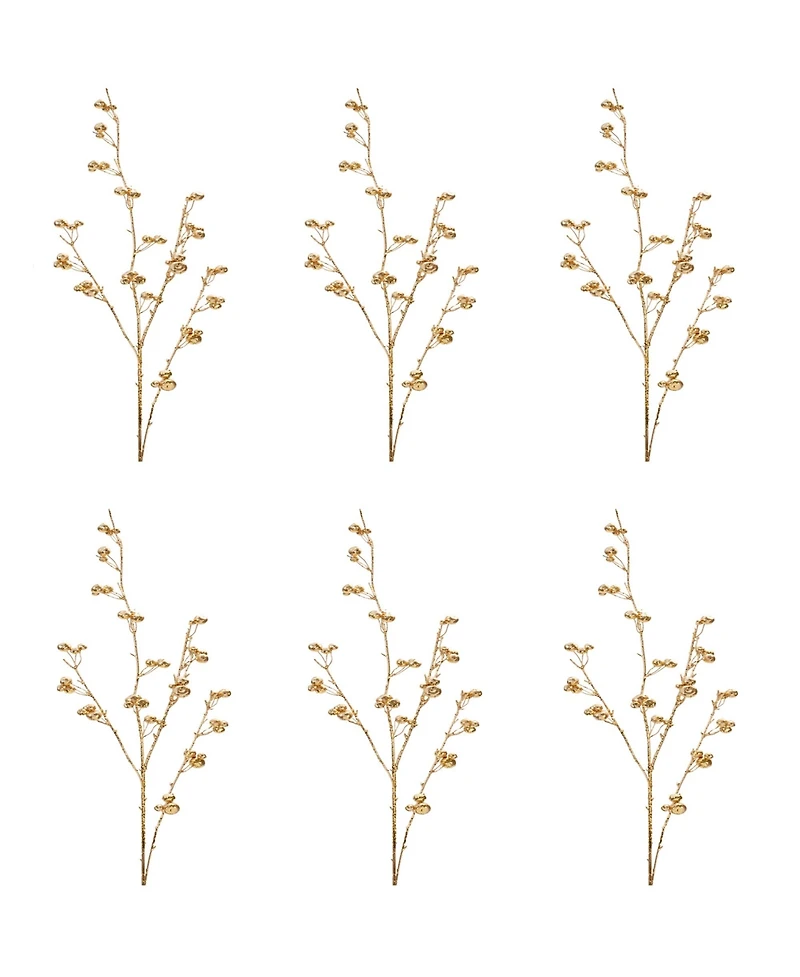 Berry Spray Seasonal Decoration for Autumn and Winter (Set of 6)