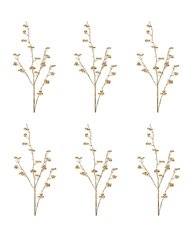 Berry Spray Seasonal Decoration for Autumn and Winter (Set of 6)