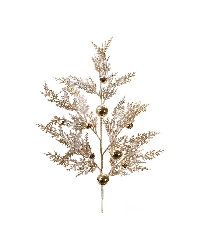 Slickblue Set of 2 Sleigh Bell and Pine Sprays – Ideal for Holiday and Seasonal Decor
