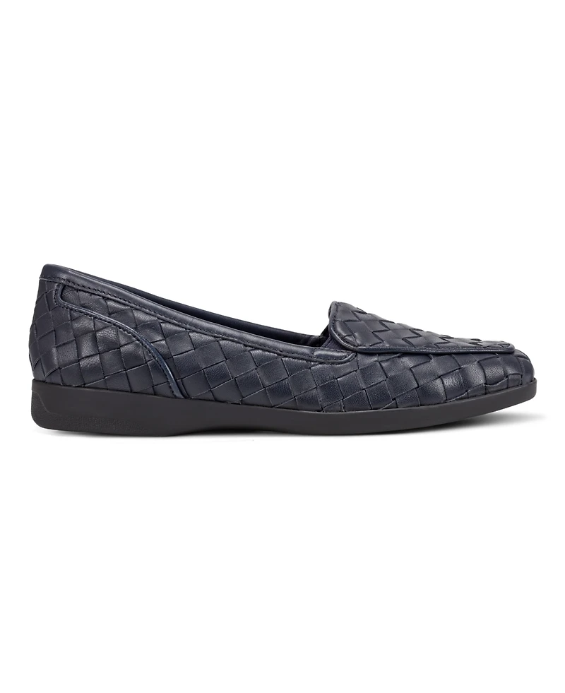 Easy Spirit Women's Devitt Woven Slip-On Loafer Flats