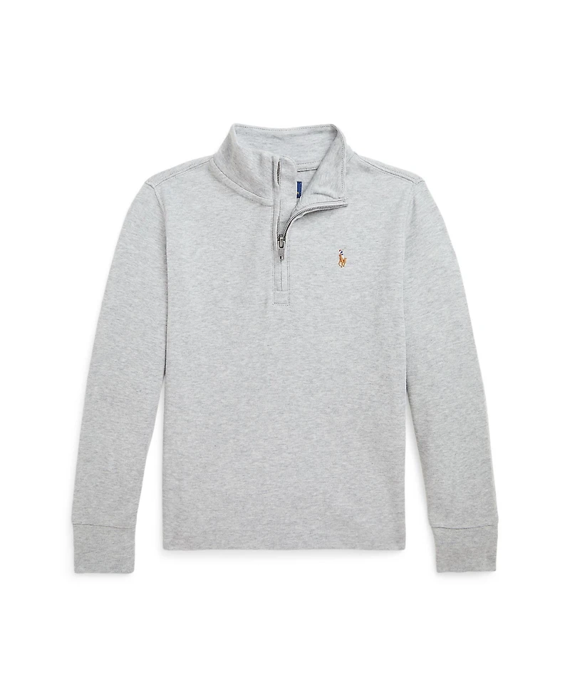 Polo Ralph Lauren Toddler and Little Boys Cotton Interlock Quarter-Zip Pullover shirt